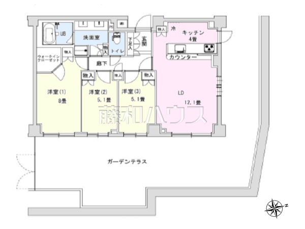 間取図　【クラッシィハウス三鷹】
