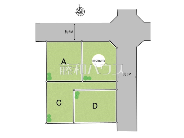 全体区画図　【日野市万願寺６丁目】