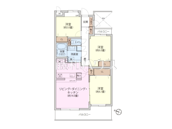 間取図　【レールシティ西国分寺】