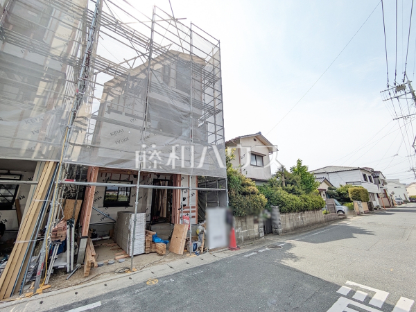 2号棟　接道状況および現場風景　【福岡市西区福重５丁目】