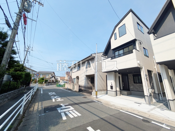 1号棟　接道状況および現場風景　【福岡市西区福重５丁目】