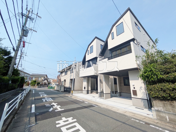 2号棟　接道状況および現場風景　【福岡市西区福重５丁目】