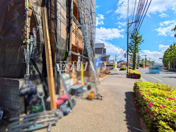 接道状況および現場風景　【昭島市中神町】
