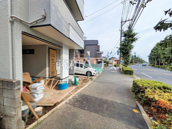 接道状況および現場風景　【昭島市中神町】