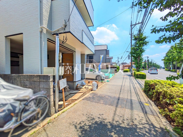 接道状況および現場風景　【昭島市中神町】