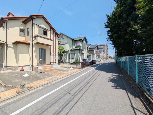 接道状況および現場風景　【立川市若葉町２丁目】