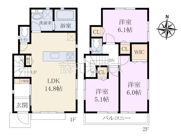 間取図　【小平市学園東町】