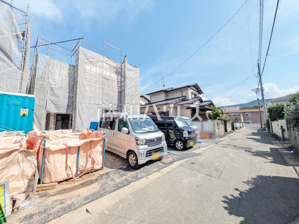 2号棟　接道状況および現場風景　【福岡市南区大平寺２丁目】