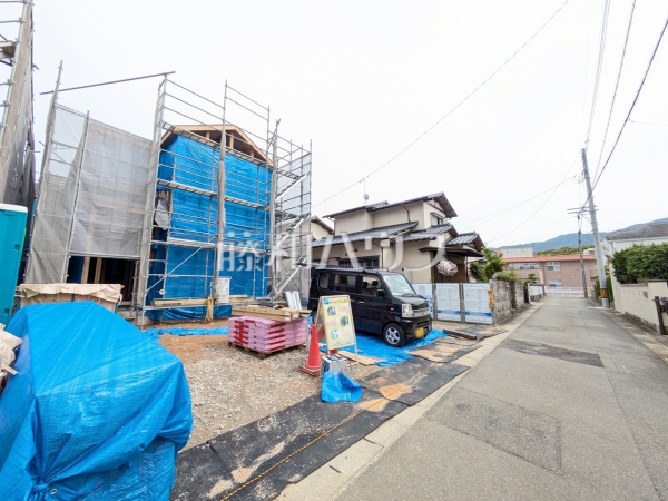 2号棟　接道状況および現場風景　【福岡市南区大平寺２丁目】