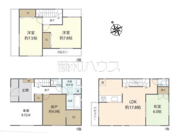 間取図　【新座市北野２丁目】