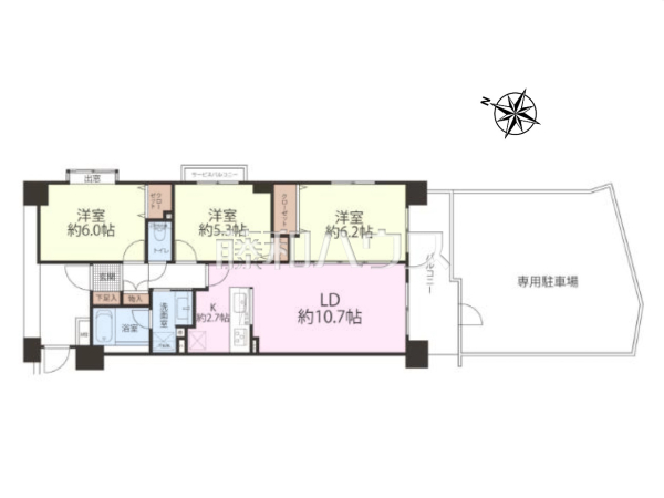 間取図　【レーベンハイム鶴瀬】