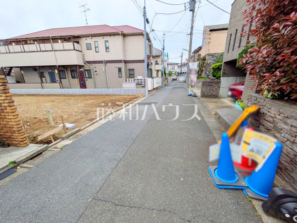 接道状況および現場風景　【世田谷区松原５丁目】