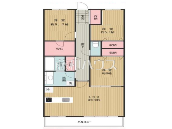 間取図　【ヴィラージュ・ヴェール7番館】