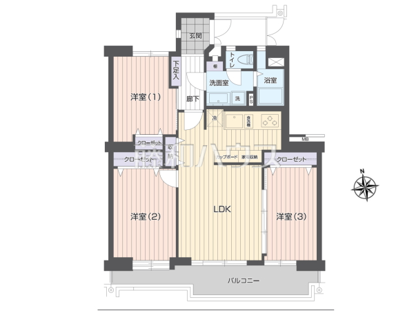 間取図　【昭島つつじが丘ハイツ5号棟】