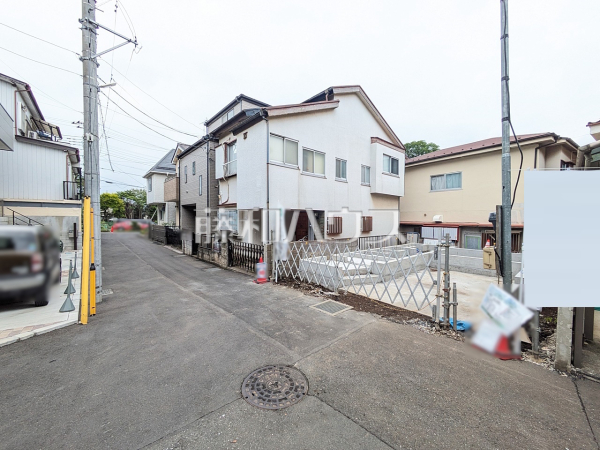 接道状況および現場風景　【所沢市大字上安松】