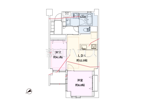 間取図　【ブレシア西府レジデンス】