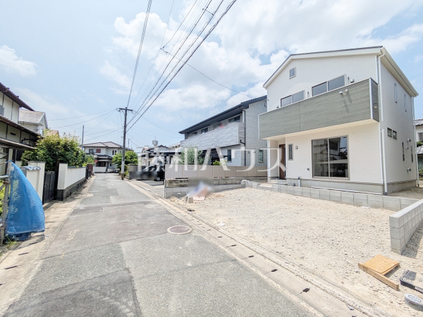 2号棟　接道状況および現場風景　【福岡市南区桧原１丁目】