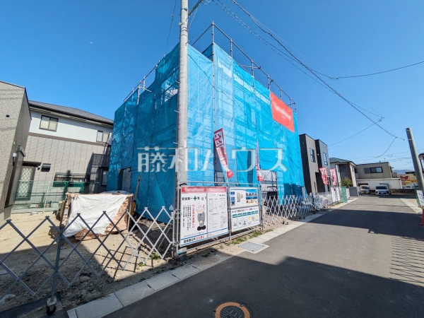3号棟　接道状況および現場風景　【福岡市早良区田村２丁目】