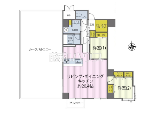 間取図　【リノア三鷹】