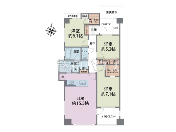 間取図　【ダイアパレス国分寺鷹の台2】