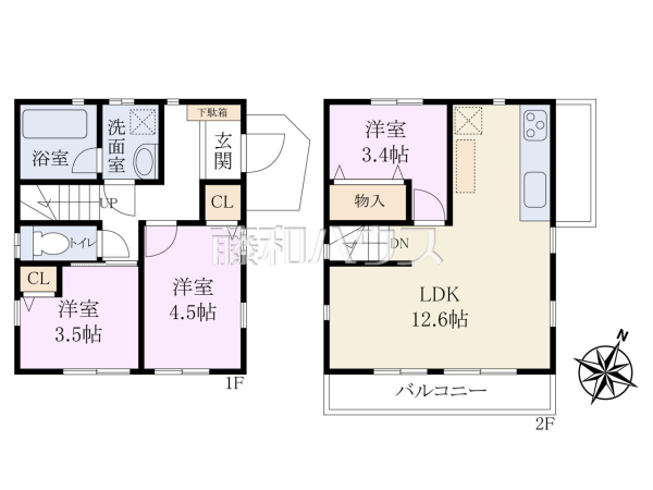 間取図　【所沢市大字上安松】住まいの事なら地元で豊富な実績を誇る、地域密着の当社へお任せ下さい！