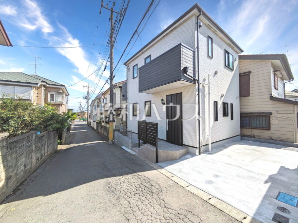 接道状況および現場風景　【所沢市大字上安松】