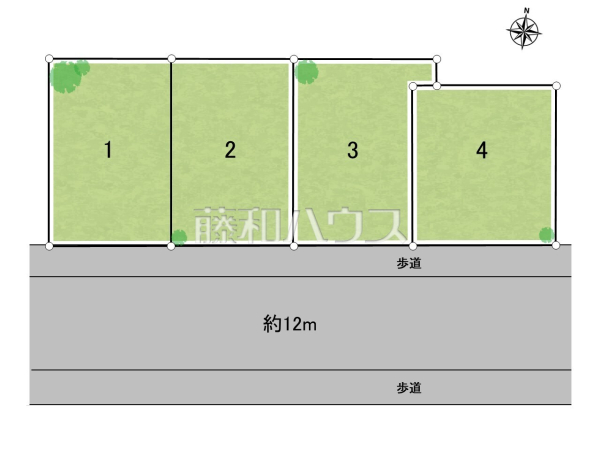 全体区画図　【東大和市立野１丁目】