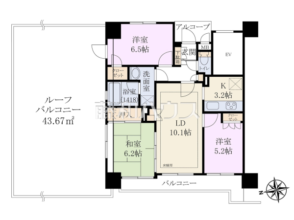 間取図　【マイキャッスル府中白糸台】