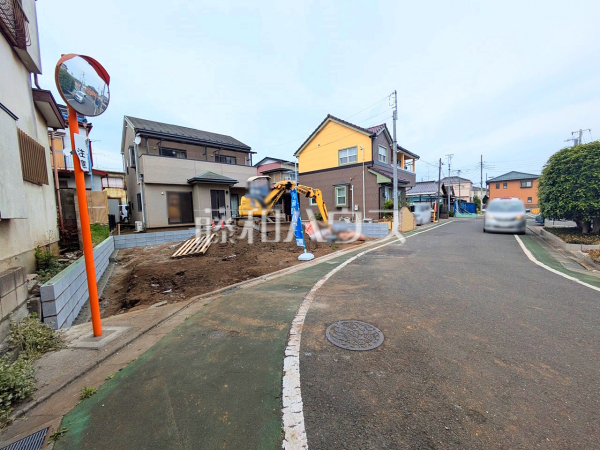 接道状況および現場風景　【富士見市鶴瀬東２丁目】