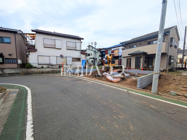 接道状況および現場風景　【富士見市鶴瀬東２丁目】