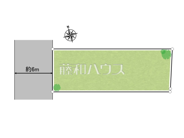 全体区画図　【国立市青柳１丁目】
6m道路面につき車の出し入れも楽々です。　