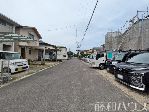 接道状況および現場風景　【春日井市東野町西２丁目】