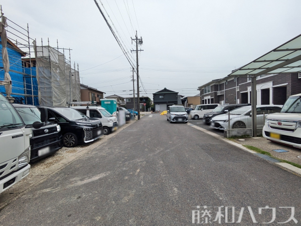 接道状況および現場風景　【春日井市東野町西２丁目】