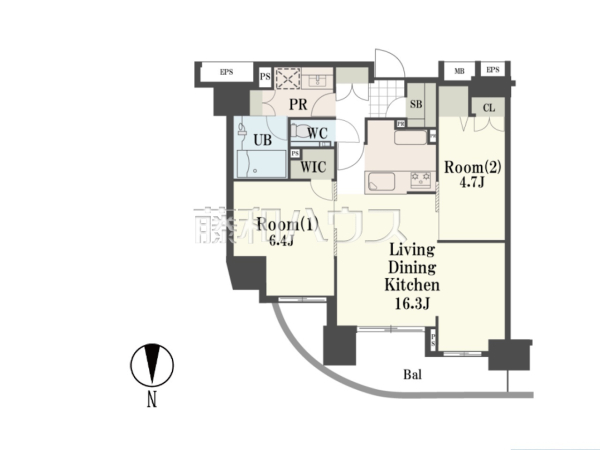 間取図　【クリオレジタンス八王子ザ・マークス】