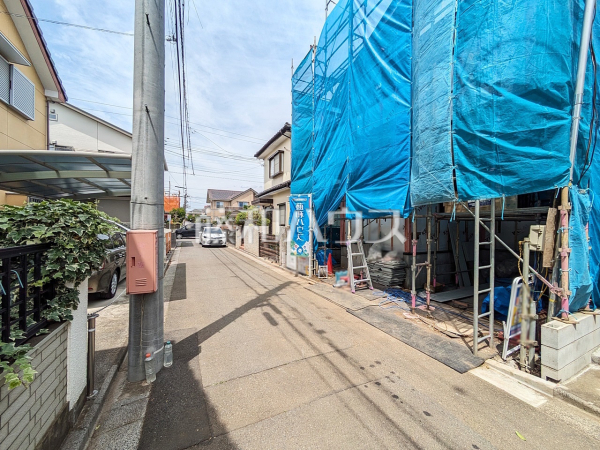 接道状況および現場風景　【小平市小川西町５丁目】