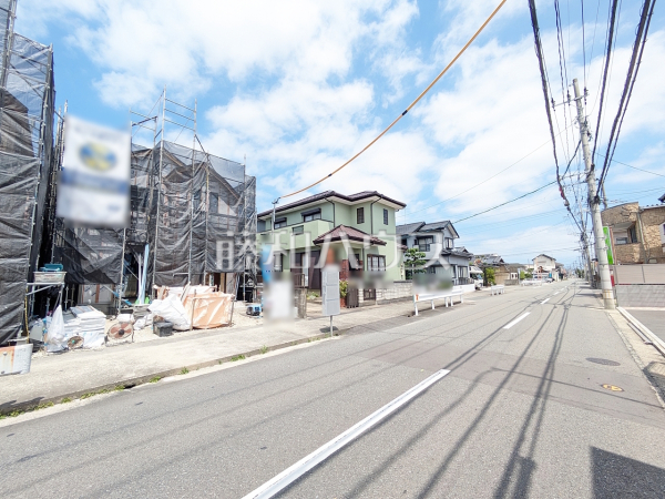 A号棟　接道状況および現場風景　【福岡市早良区賀茂１丁目】