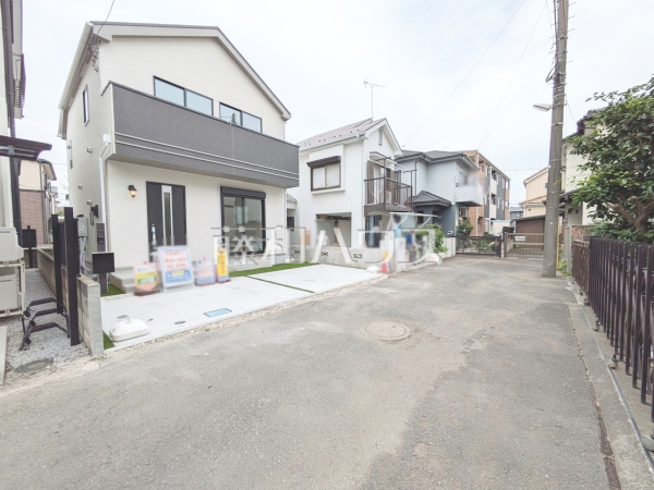 接道状況および現場風景　【所沢市東狭山ケ丘３丁目】