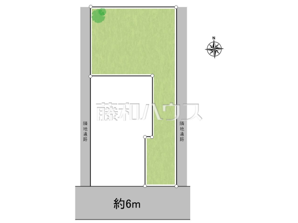 全体区画図　【世田谷区赤堤２丁目】約6ｍの南道路に接道♪周辺もあわせてご案内いたします。お気軽にお問い合わせくださいませ。