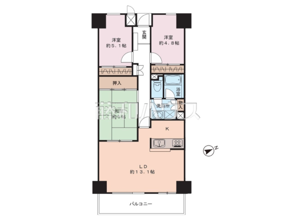 間取図　【ザ・スクエア・マンション】