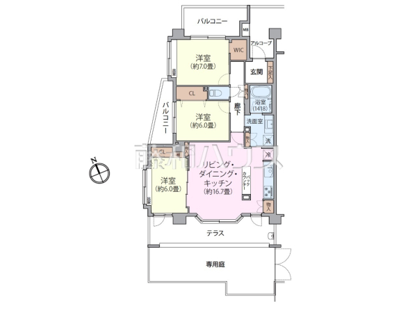 間取図　【レクセルプラザひばりが丘】