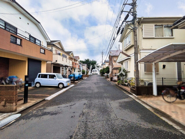 接道状況および現場風景　【新座市新堀１丁目】