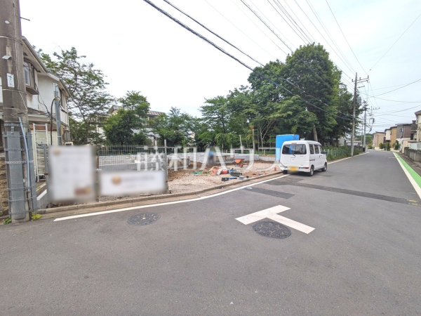 接道状況および現場風景　【所沢市東所沢４丁目】