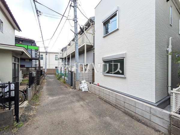 接道状況および現場風景　【立川市高松町１丁目】