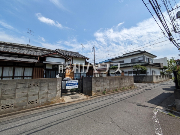 接道状況および現場風景(現況：古屋あり)　　【立川市栄町２丁目】