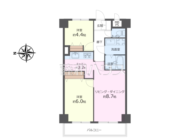 間取図　【ライオンズマンション東府中第2】