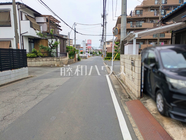 接道状況および現場風景　【川越市岸町２丁目】