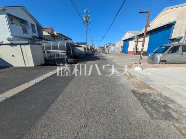 接道状況および現場風景　【春日井市気噴町北１丁目】