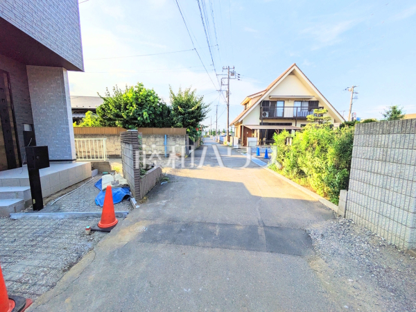 接道状況および現場風景　【川越市上野田町】