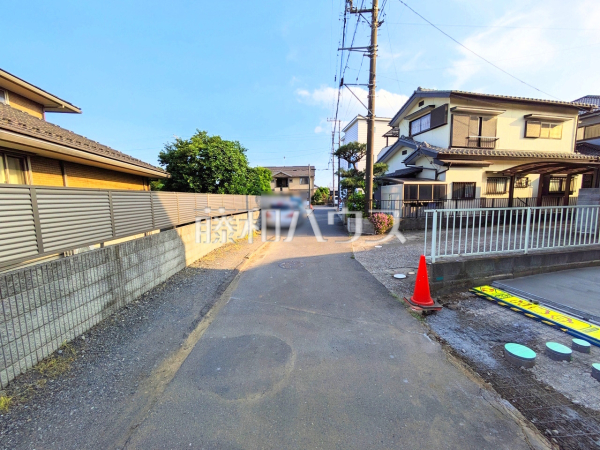 接道状況および現場風景　【川越市上野田町】