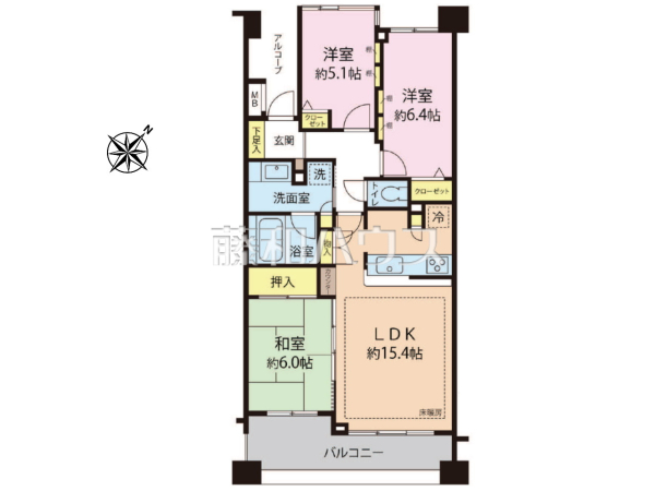 間取図　【レクセルアベニュー多摩センター】